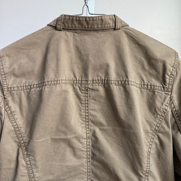 LOFT sz 6 tan khaki zip up jacket - Picture 6 of 7